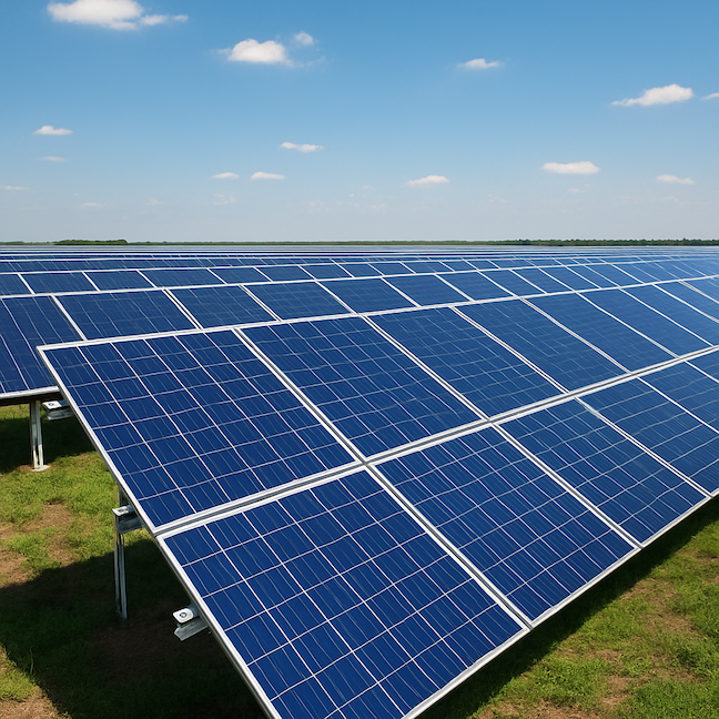 Stylised solar array blueprint